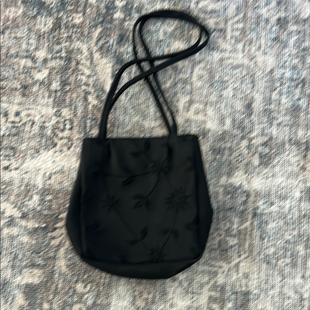 Elegant Black Floral Women's Bag